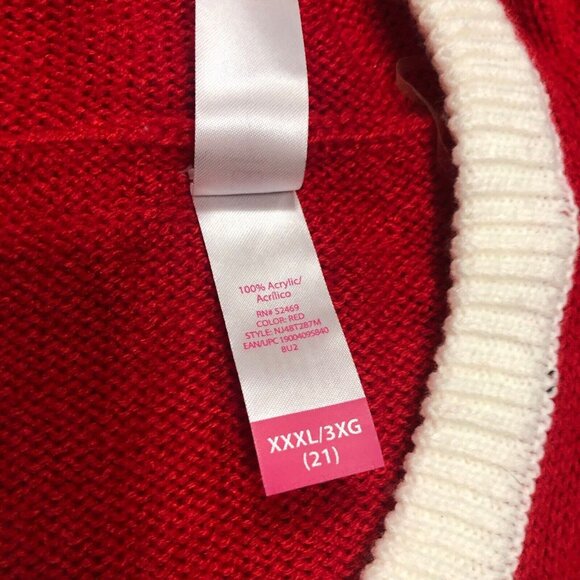 Ugly Christmas Sweater No Boundaries Santa Don’t Judge Me Women Size 3XL Hoodie - Picture 4 of 7